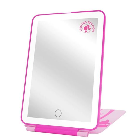 Impressions X Barbie Touch Pad Mini Tri-Tone Makeup Mirror - Picture 2 of 8
